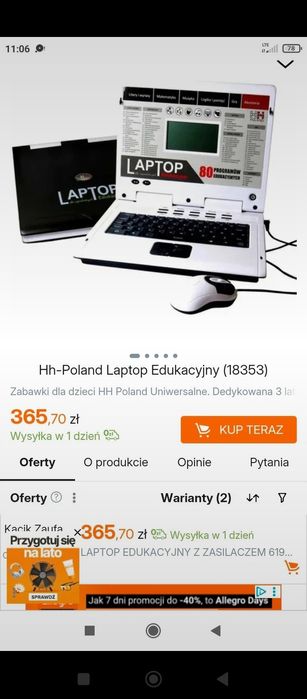 Nowy laptop edukacyjny High-Tech