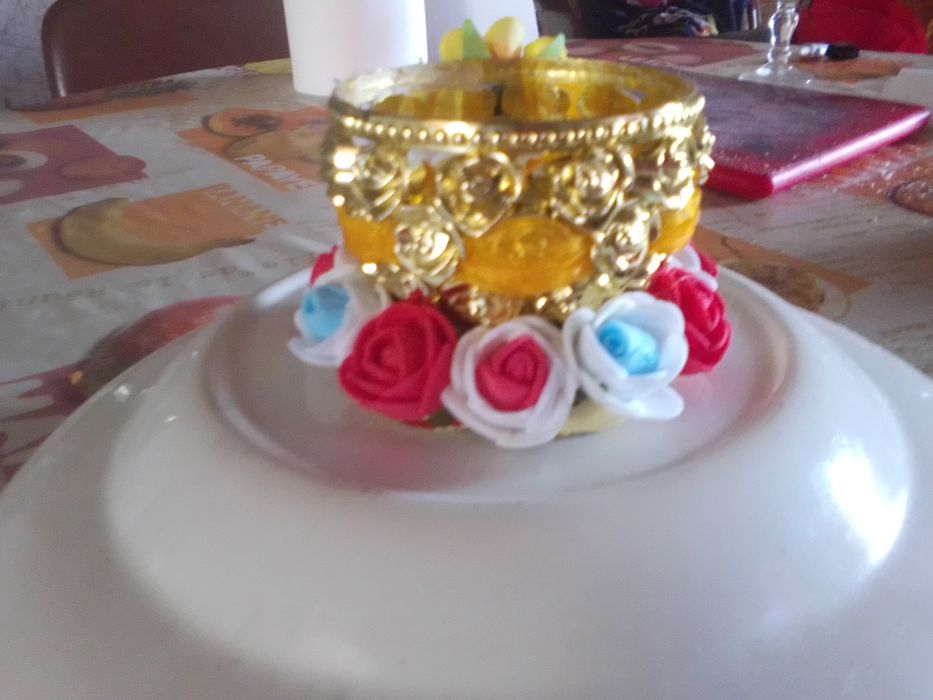 Taça decorada para casa