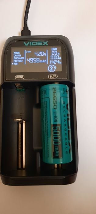 Аккумулятор Videx Li-ion 26650 (без защиты) 5000mAh АКБ Литий