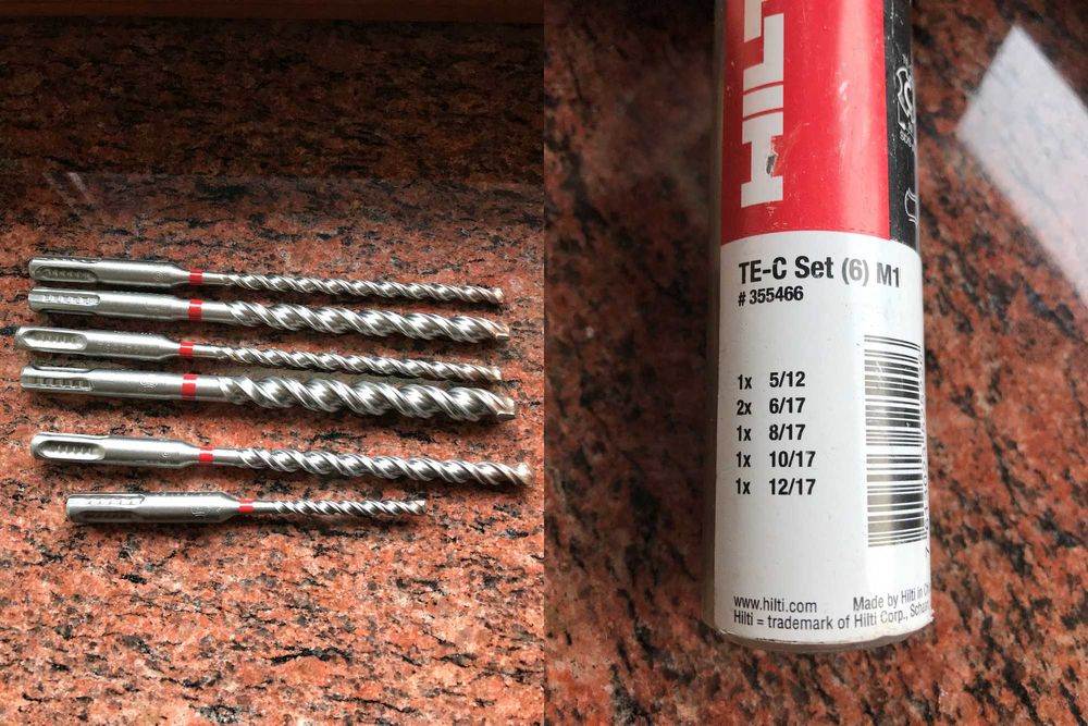 Wiertła Hilti (6szt.) fi8/fi10/mix