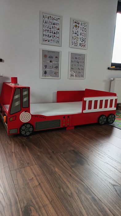 Łóżko straż 140x70 z materacem