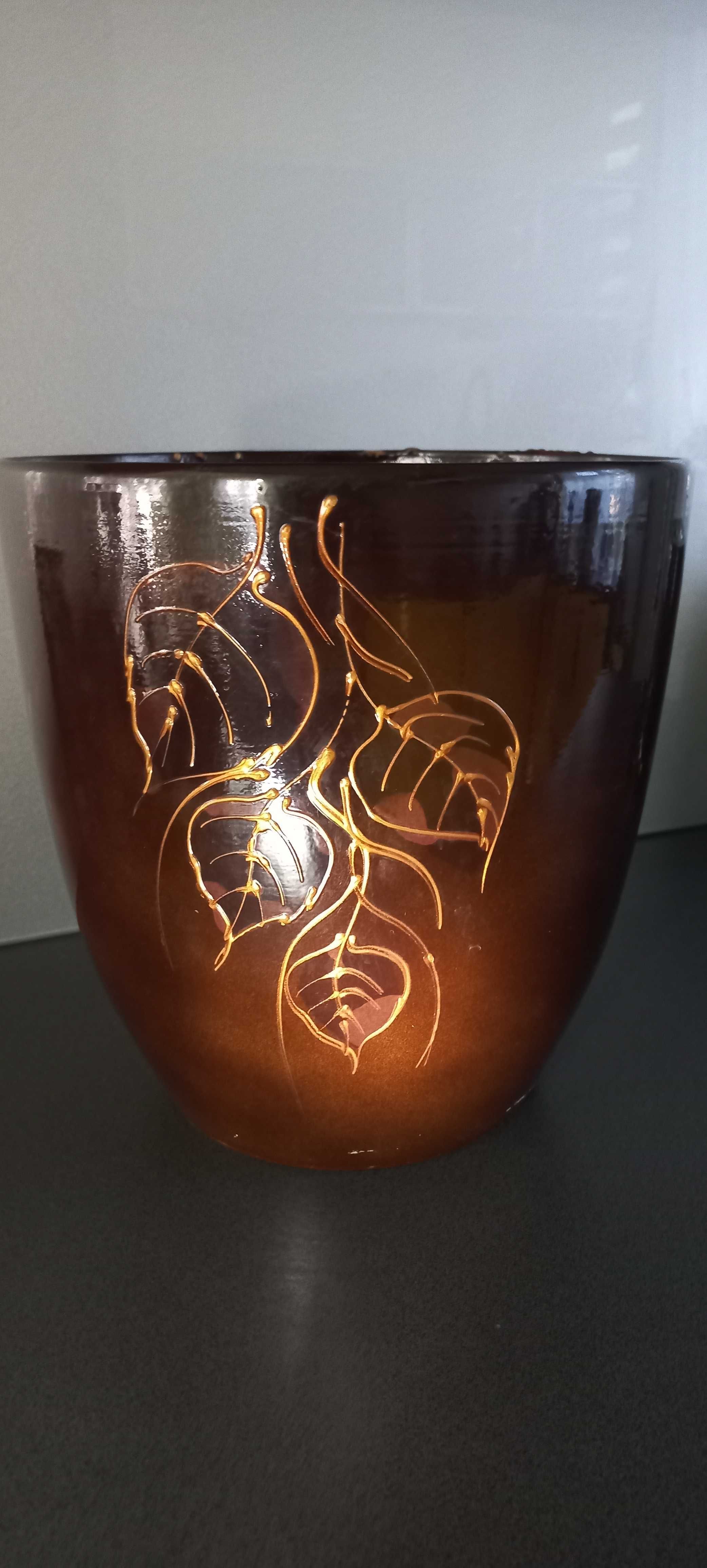 Donice ceramiczne z wzorem
