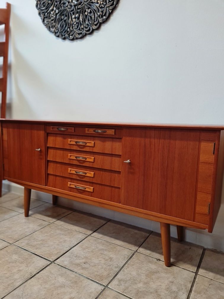 Komoda tekowa vintage,sideboard,Norwegia lata 60,mid century modern