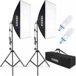 2x ESDDI 800W Photography Softbox Light Lighting Kit 20"X28"