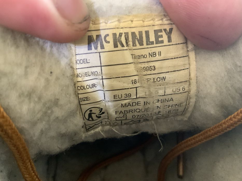 Кожаные зимние ботинки на меху M’Kinley. Размер 39, стелька 25.5 см