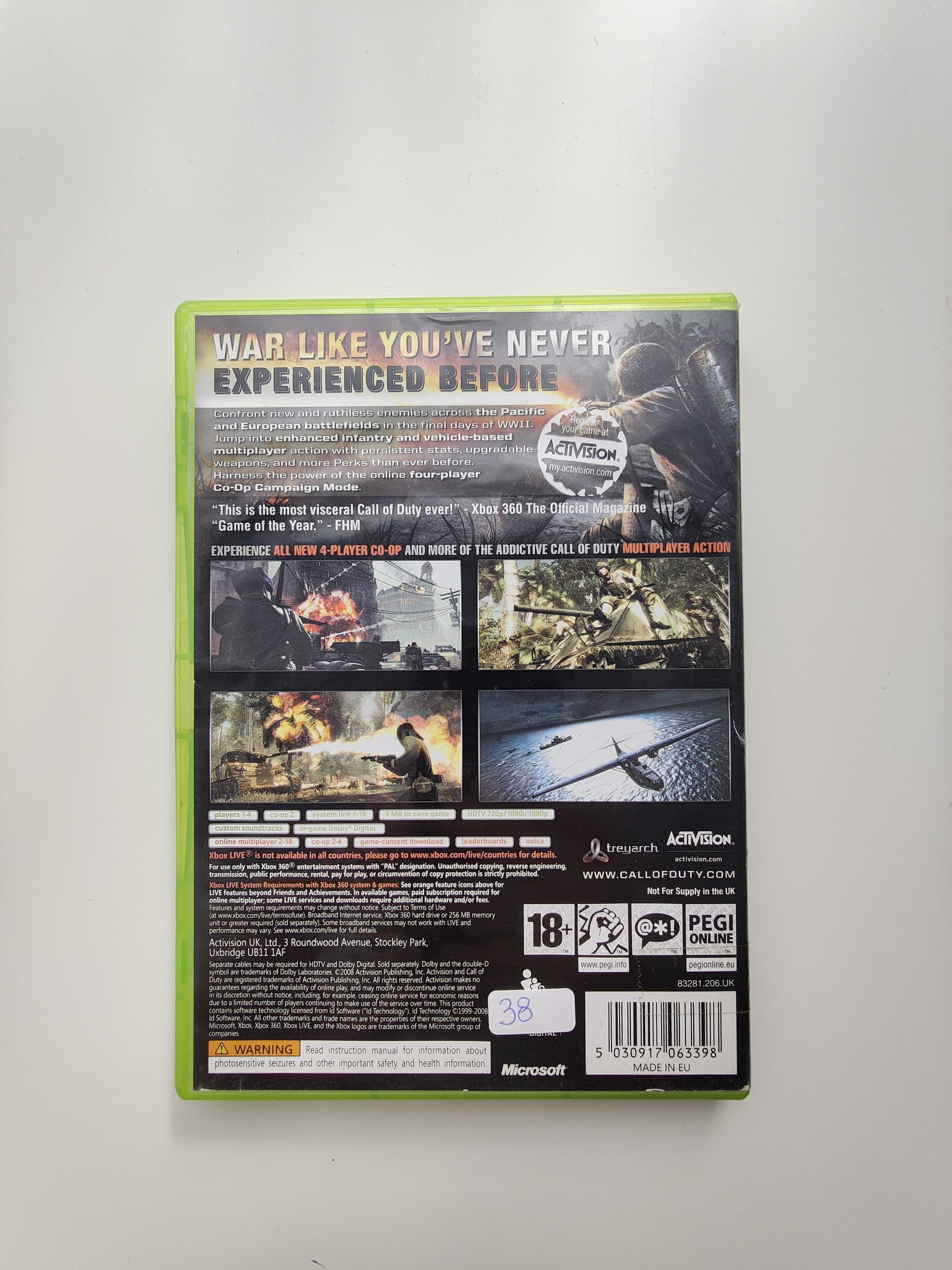 Gra Xbox 350 / Xbox 360 - Call of duty world at war ( Ang )