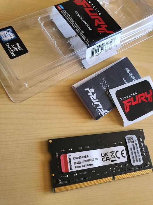 ram 8-GB DDR4 Kingston FURY Impact SODIMM 2666 MHz do laptopa aio CL15