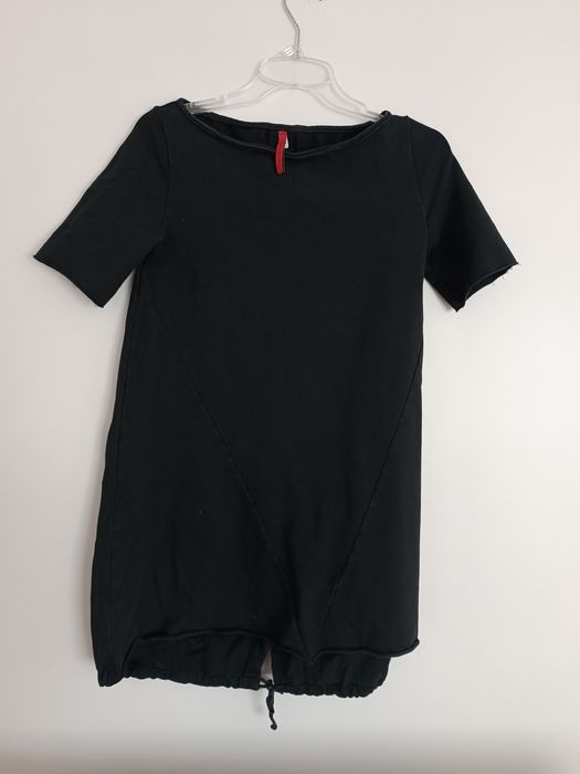 Imperial bawełniana czarna sukienka 36 S wiązanie na dole