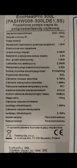 Pompa do podgrzewania wody użytkowej