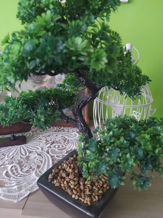 Sztuczne drzewko bonsai.
