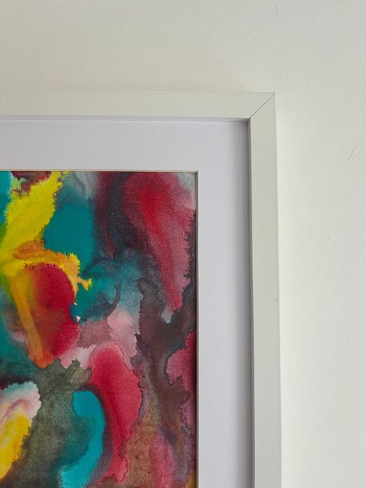 Pintura abstrata em acrílico