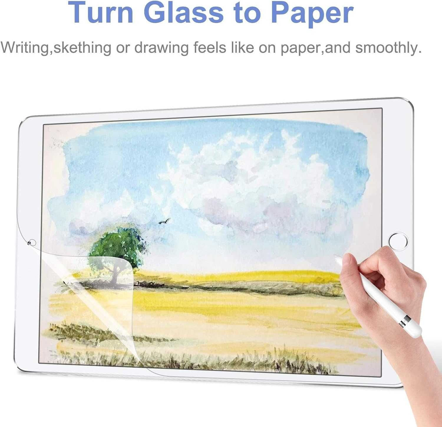 Folia ochronna papierowa APPLE iPAD 10,2 '' + 2 końcówki rysika