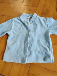Rozpinana bluzeczka niebieska dla chłopca rozmiar 68