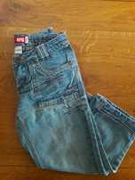 Marka RFG spodnie denim blue 3/4 unikat r 10 - 12 l i 140/146