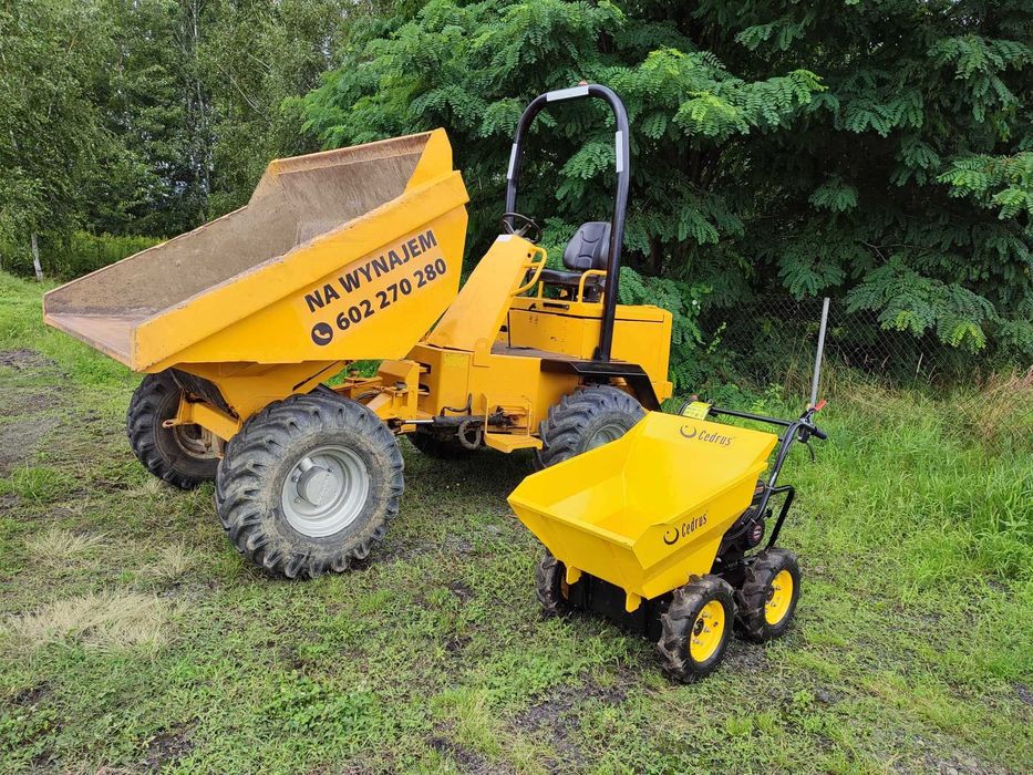 Wynajem Mini wozidło Taczki spalinowe Mini wywrotka Kiper Zagęszczarka