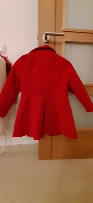 Casaco fazenda vermelho menina