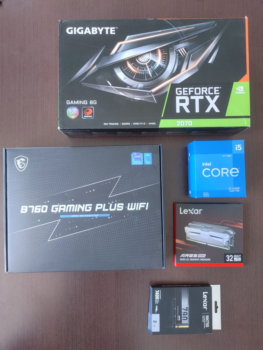 Komputer stacjonarny PC i5-12400f RTX 2070 32GB DDR5 M2(DDR5) 1TB+ Gry