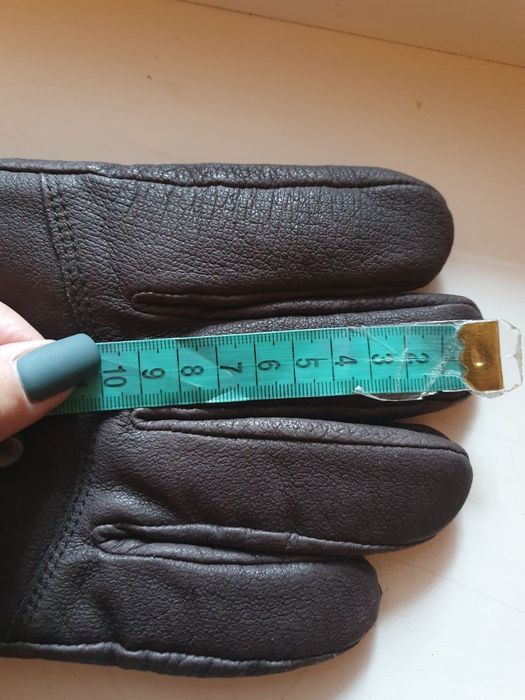 Шкіряні чоловічі перчатки, коричневі, XL