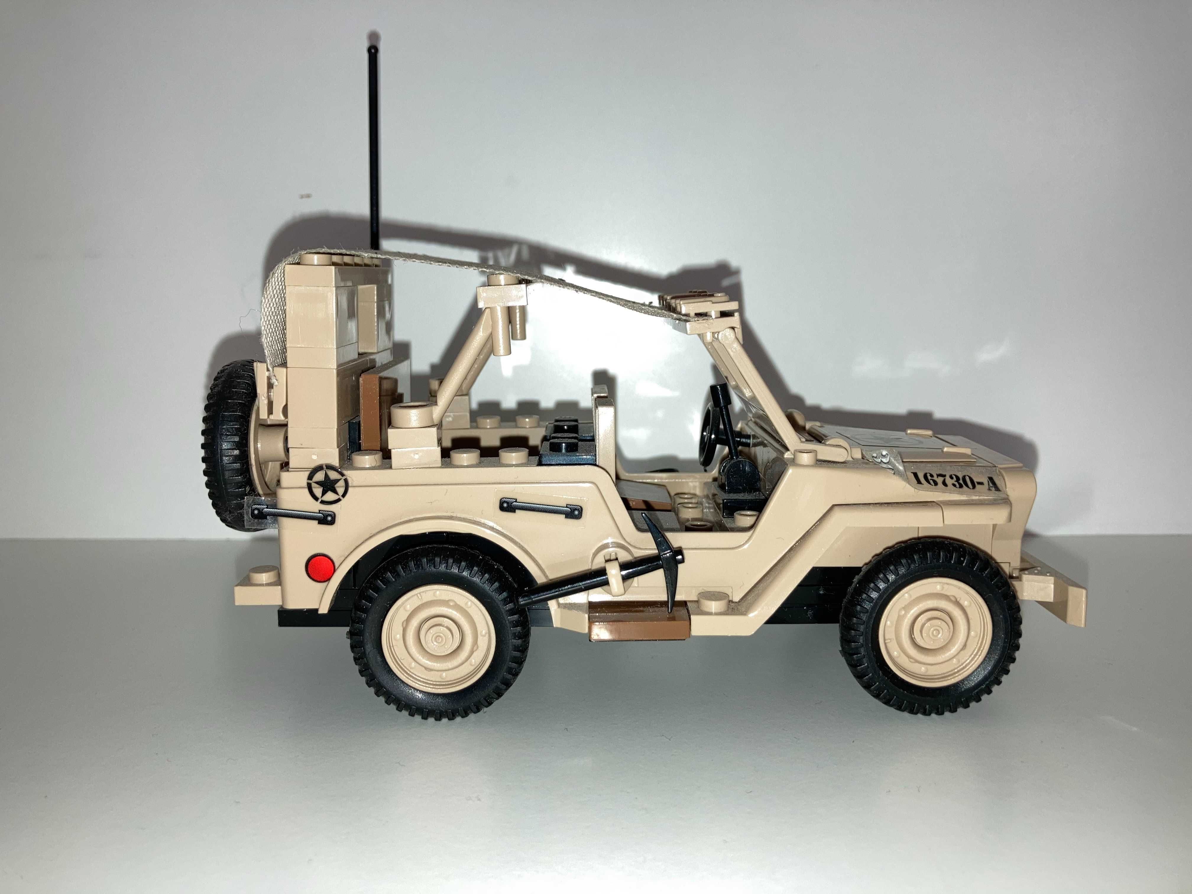 Klocki Cobi Small Army Jeep pustynny z armatą