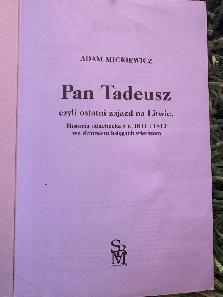 Pan tadeusz A. Mickiewicz