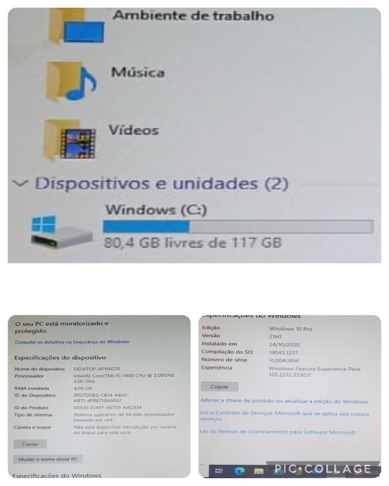 Lenovo ThinkCentre M710E + Monitor Dell
