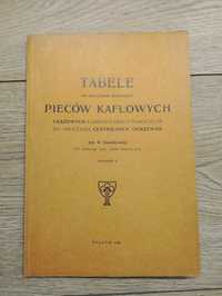 Tabele do obliczania rozmiarów pieców kaflowych - R. Dawidowicz 1930