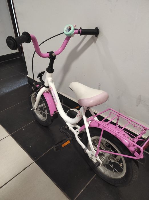Rowerek Ragazzi pierwszy rowerek biały różowy dla dziewczynki