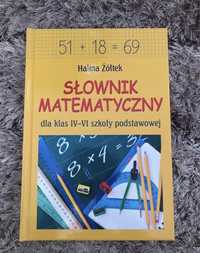 Książka, Słownik matematyczny dla klas 4-6