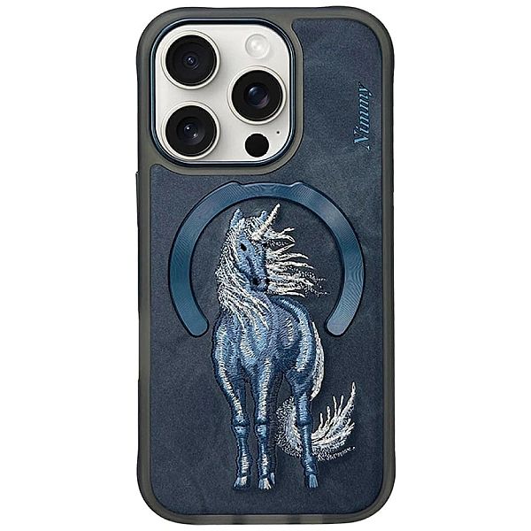 Etui Nimmy Magnetic Fantasy Animal MagSafe na iPhone 16 Pro - niebiesk