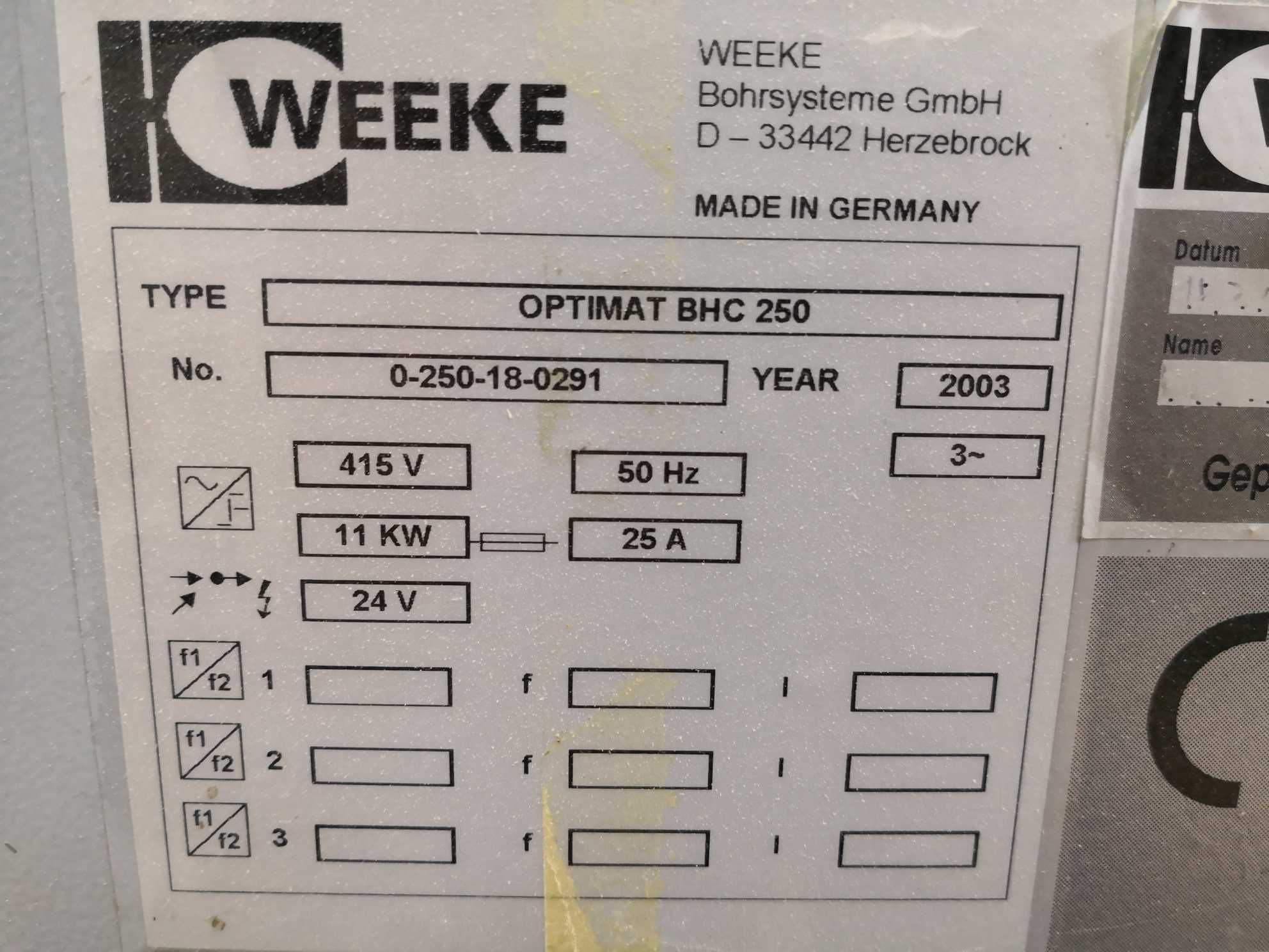 CNC  Weeke Optimat BHC 250