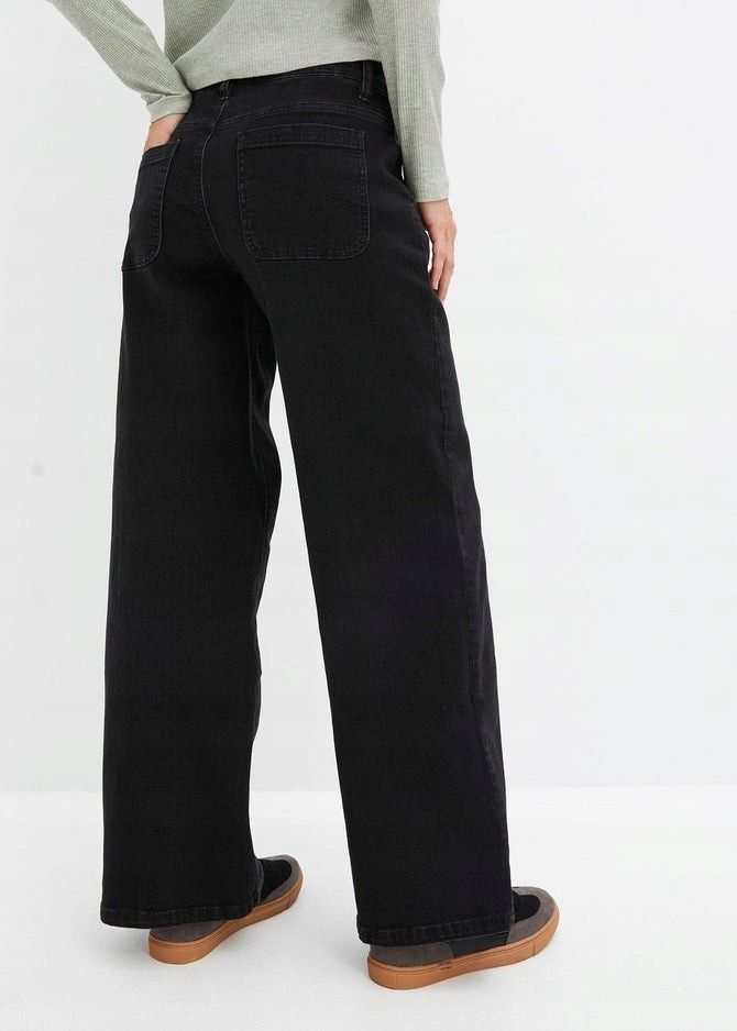 B.P.C jeansy szerokie czarne damskie r.38