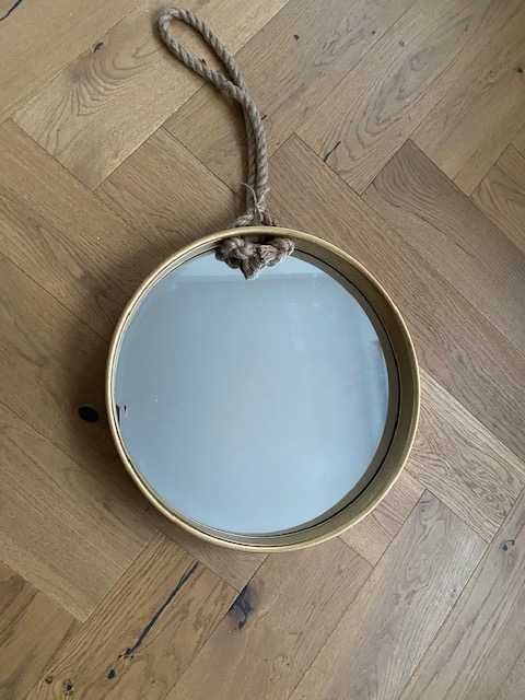 Lustro wiszące rama stare złoto średnica 40 cm NOWE Tk Maxx