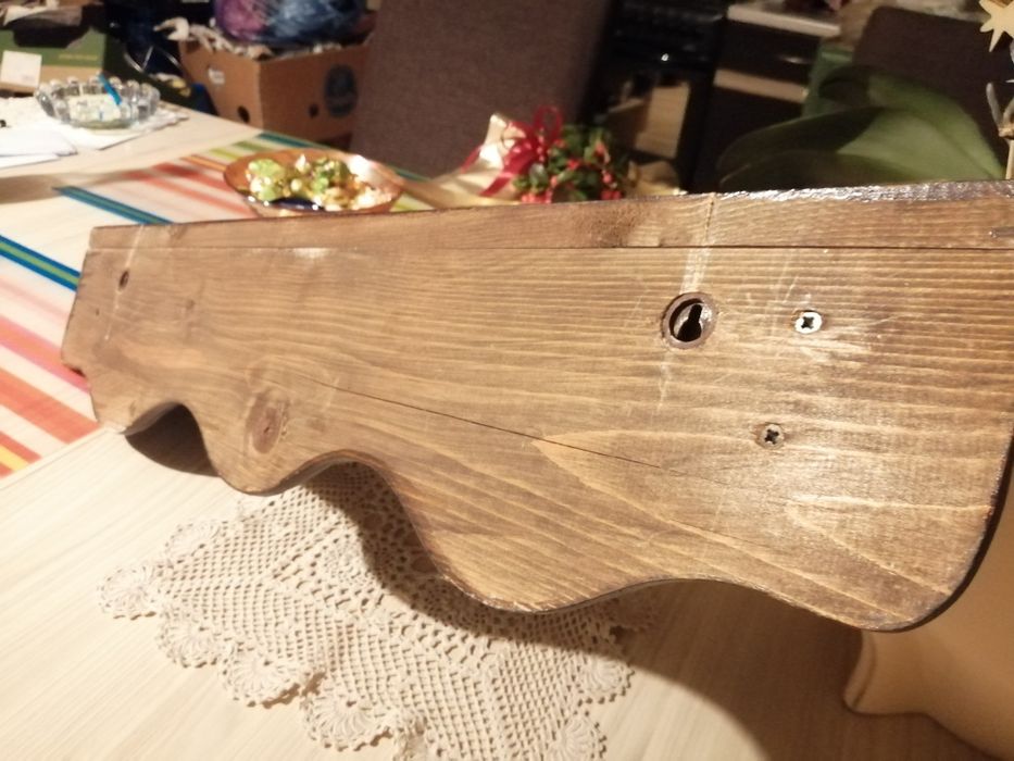 Wieszak z półka debowy