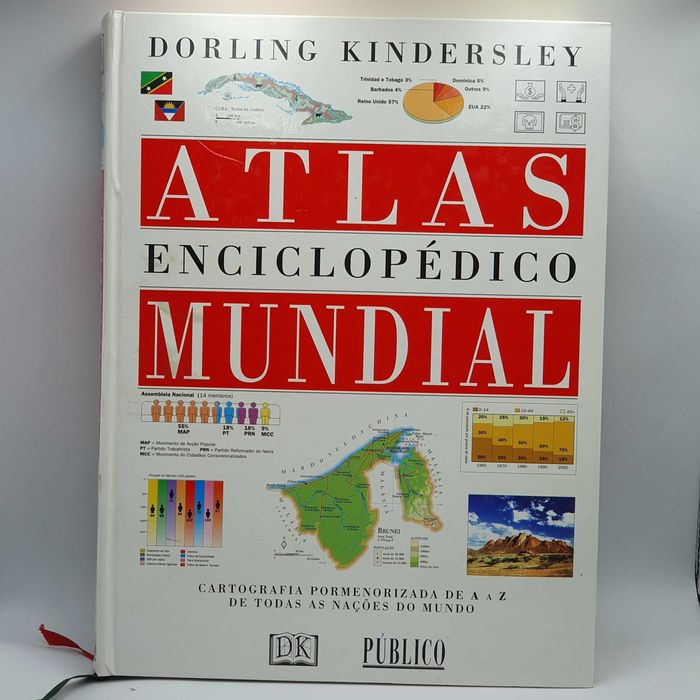 Livro Ref-VSO - Dorling Kindersley - Atlas Enciclopédico Mundial