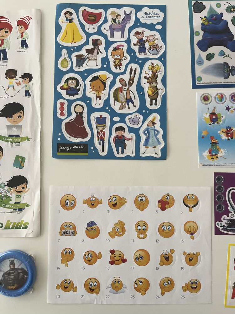 Stickers Spiderman e outros autocolantes