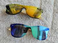 Zestaw 2 Pary Okulary Drewniane Lustrzane Polaryzacja Jak Gepetto