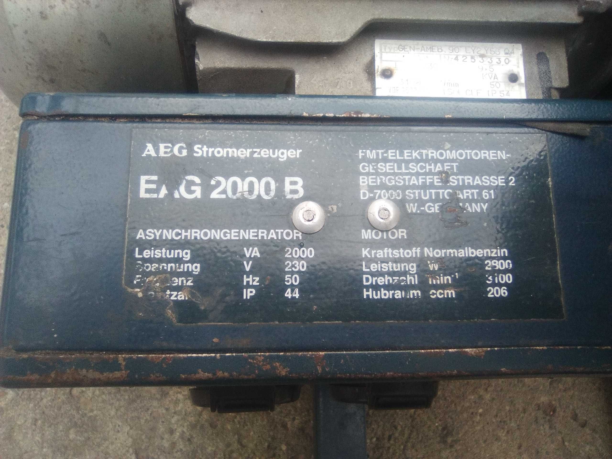 Agregat prądotwórczy AEG  2Kw silnik Briggs & Stratton 5Hp