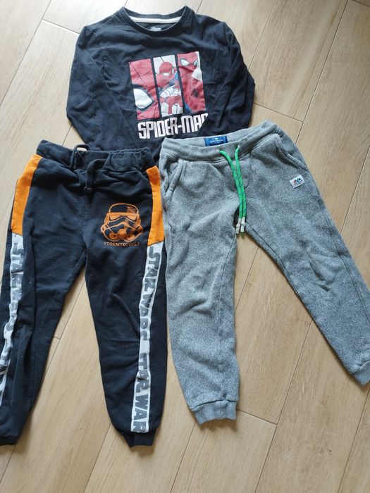 Spodnie i bluzka 116/122 Starwars Spider-Man