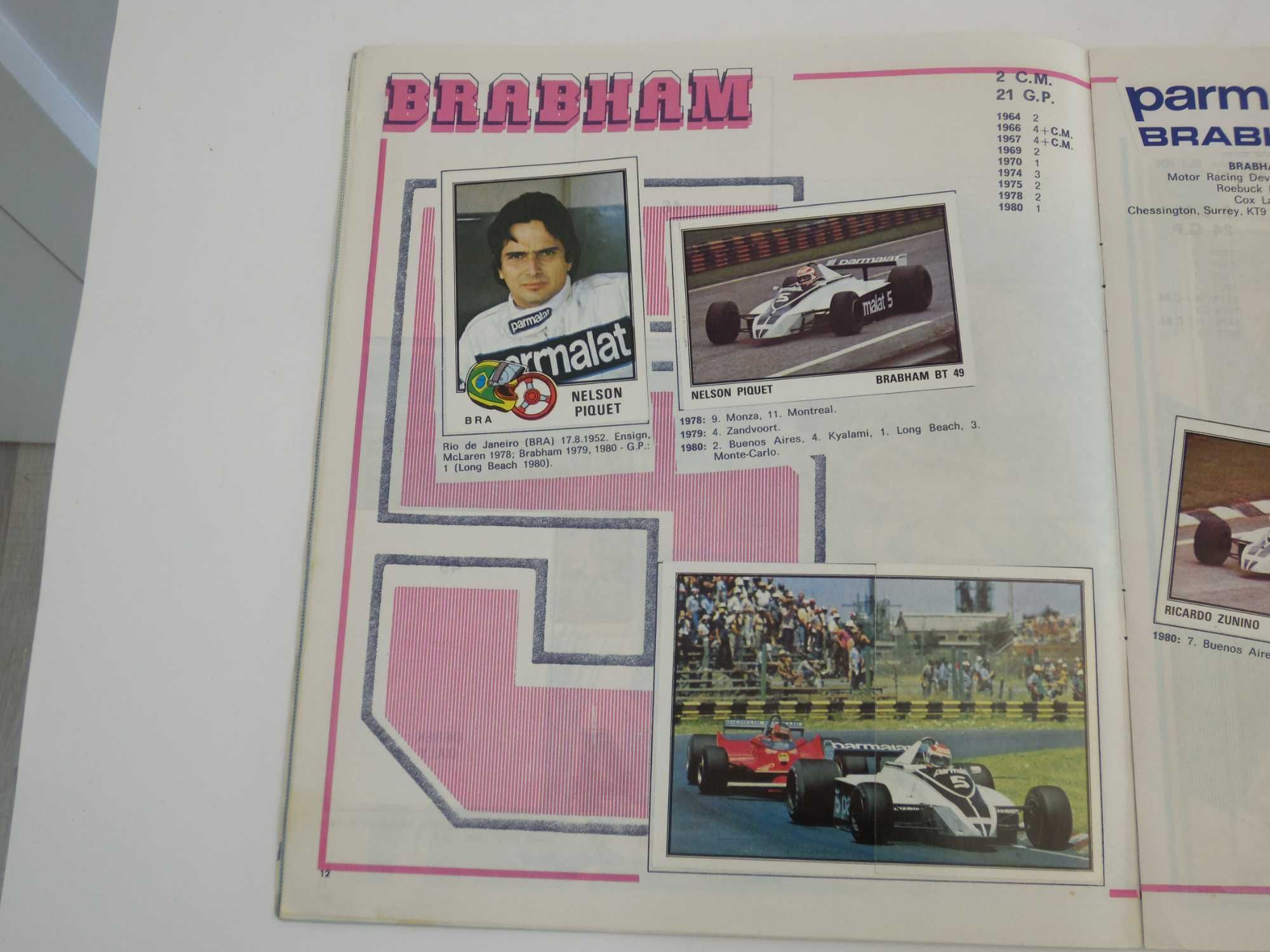 Cadernetas e Cromos de Formula 1