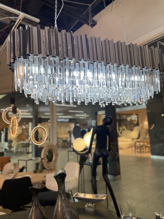 Lampa outlet powystawowa Glamour srebrna EKSPOZYCJA