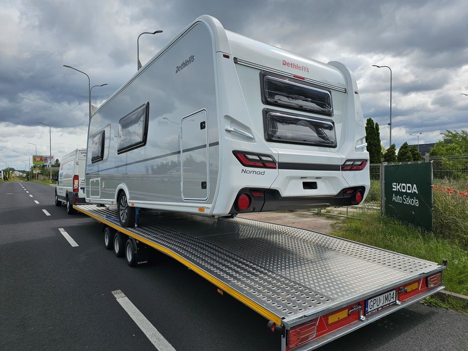 Transport przyczep kempingowych i kamperów