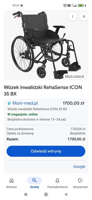 Wózek inwalidzki ICON 35 BX