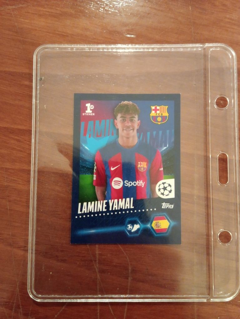 Lamine yamal, sticker 138, Champions league 23/24, topps