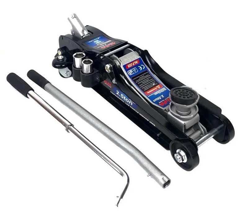 Домкрат подкатной гидравлический Al-fa с воротком и головками 2.5Т