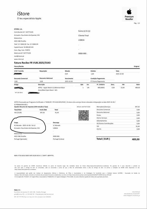 Apple Watch Series 11 46mm - 1 dia de uso + garantia