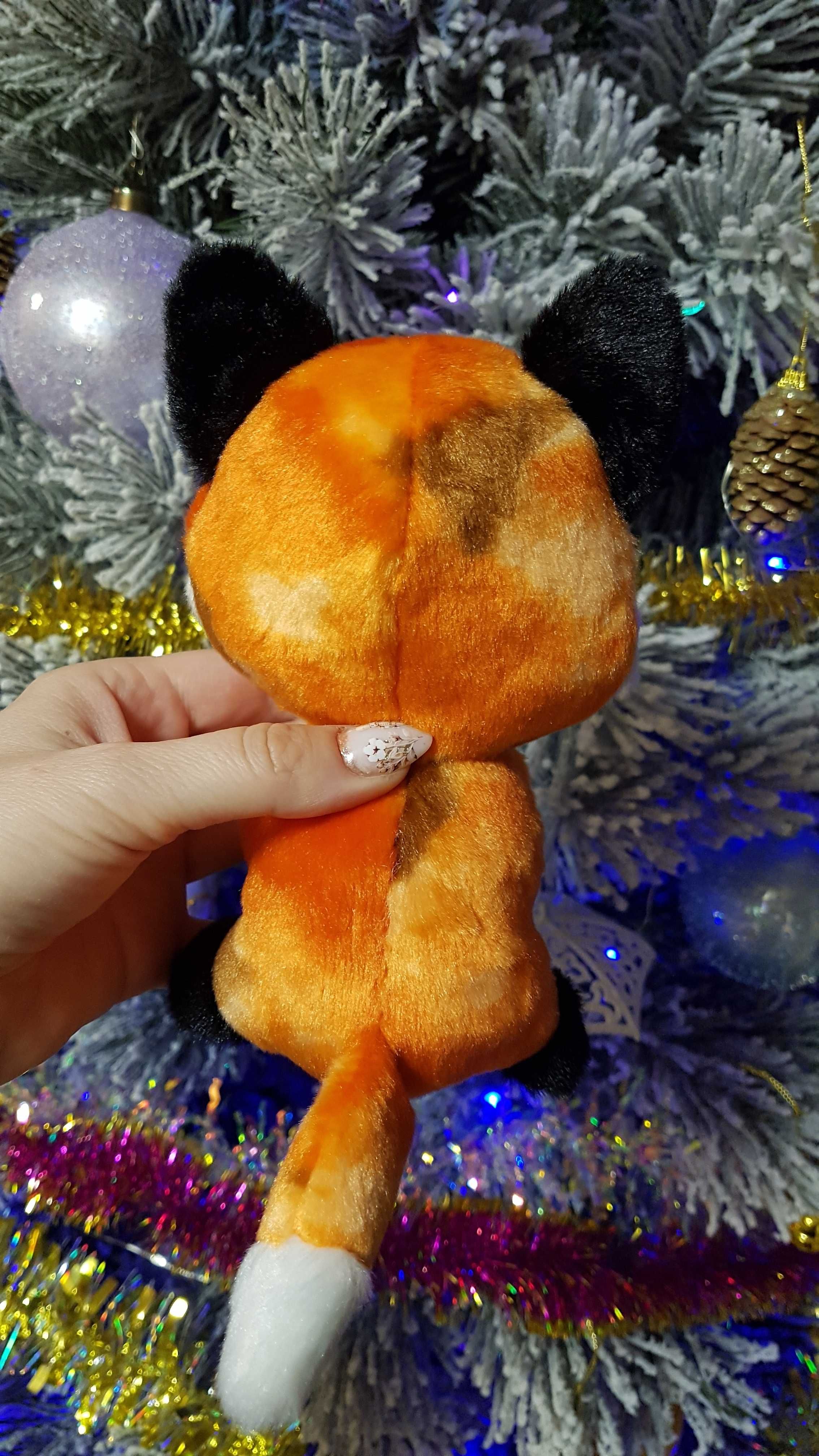 TY Beanie Boos глазастик рыжая лиса, лисенок, лисица MEADOW 15 см