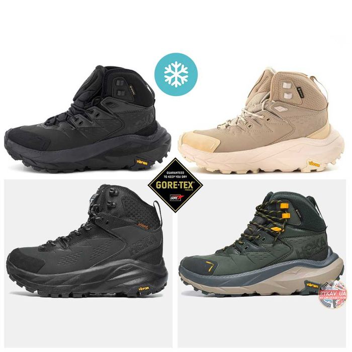 Зимние теплые кроссовки Hoka One One Kaha 2 High Gore-Tex хока гортекс