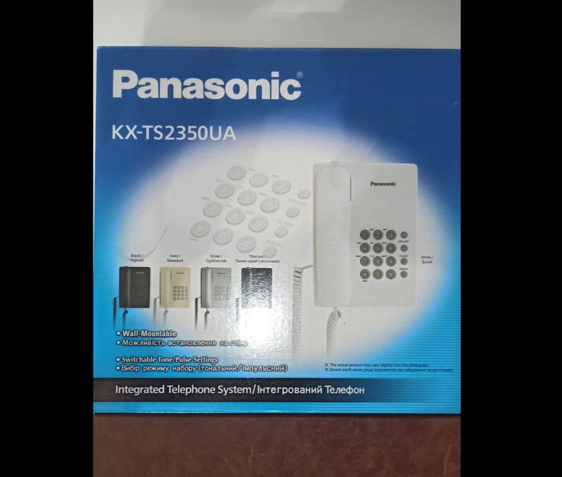 Телефон Panasonic KX-TS2350UA Чорний Працює без електроенергії