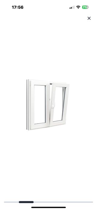 2 Janelas oscilobatente em pvc 100x100