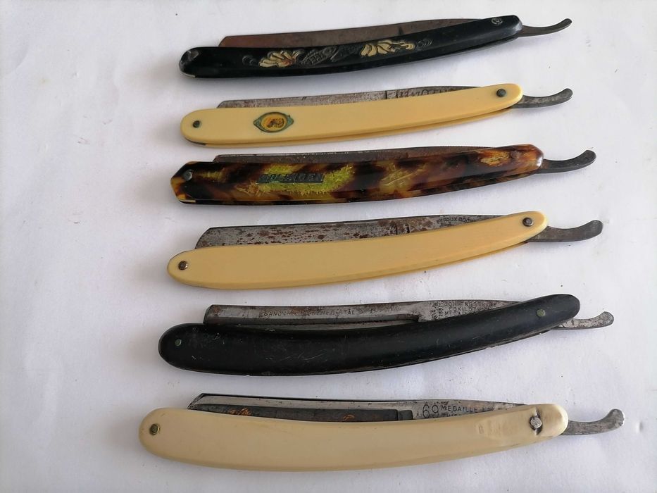 6 Navalhas de Barbear Vintage-Diversas Marcas-Preço Conjunto